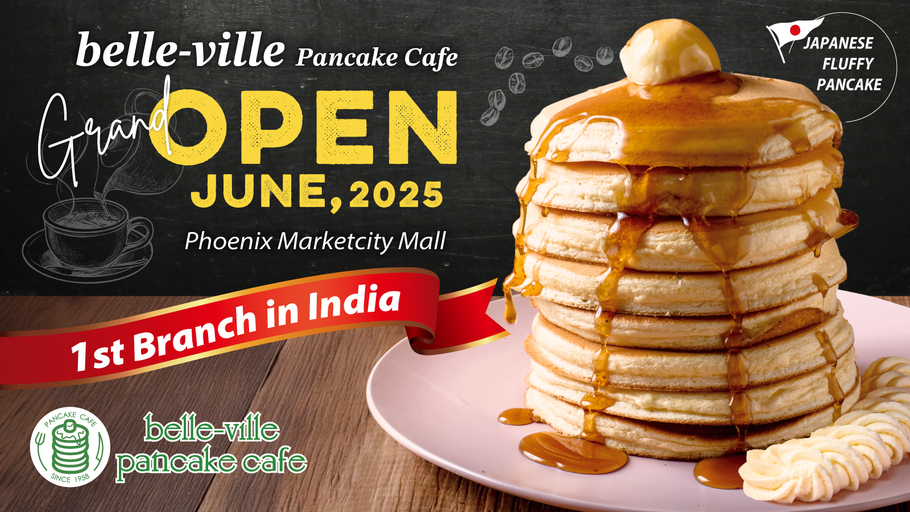 【インド初出店】パンケーキ専門店のbelle-ville pancake cafeが6月下旬インド1号店をオープンします